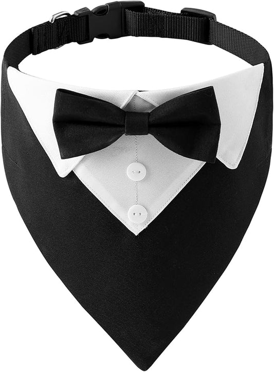 ADOGGYGO Formal Dog Tuxedo, Wedding Dog Collar by ADOGGYGO