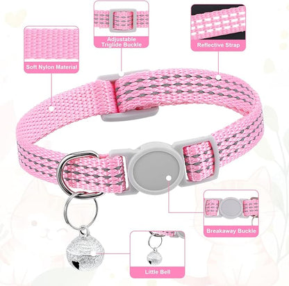 5 Pcs Breakaway Cat Collars, Reflective Cat Collar Small Cats Collar - Image 3