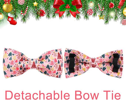 Christmas Dog Collar with Bow Tie, Adjustable Pet Collar with Cute Xmas Tree - Image 4