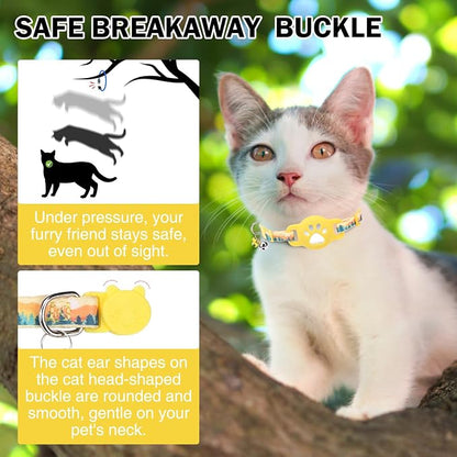 Airtag Cat Collar Breakaway, Cute GPS Cat Tracker Collars - Image 4