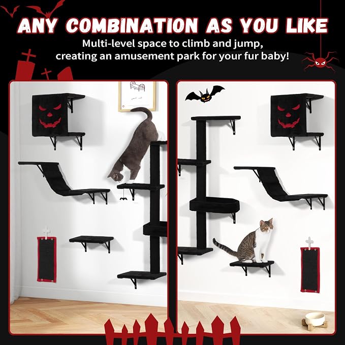 COZIWOW Wall-Mounted Cat Tree | Space-Saving Feline Furniture - Image 3