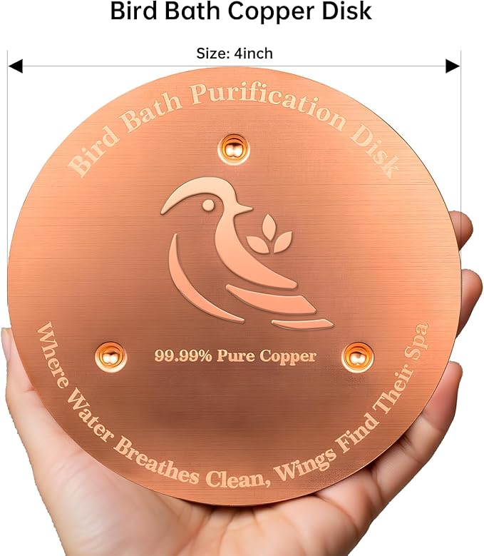 2 Pack Bird Bath Copper Disk, Premium 0.6mm Sturdy 99.99% Pure Copper Disk - Image 7