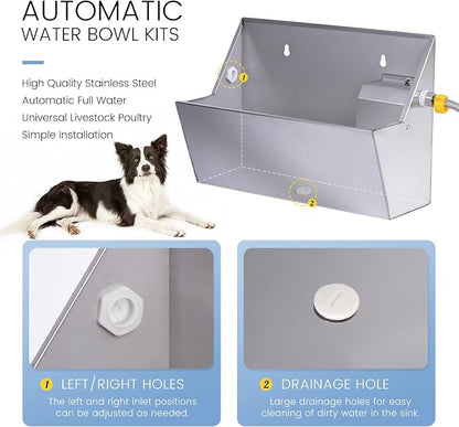 Automatic Water Dispenser for Dog, 2.1 Gallon Dog Water Bowl Dispenser for - Image 4