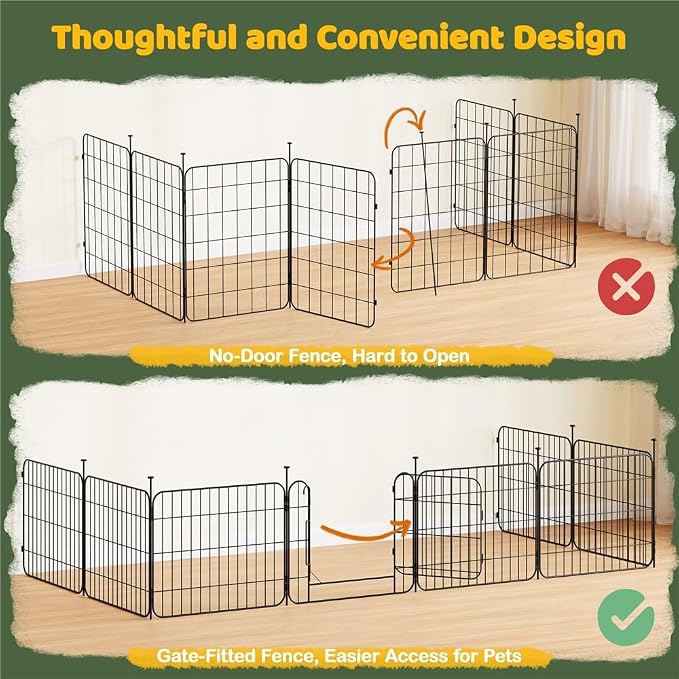 Yaheetech Expandable Dog Playpen, 16 Panel 20 inch Puppy Playpen - Image 4