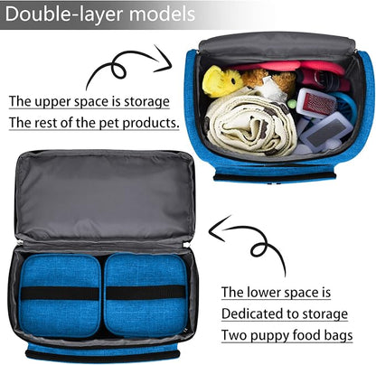 BAGLHER Pet Travel Bag, Double-Layer Pet Supplies Backpack, Pet Travel Backpack - Image 6