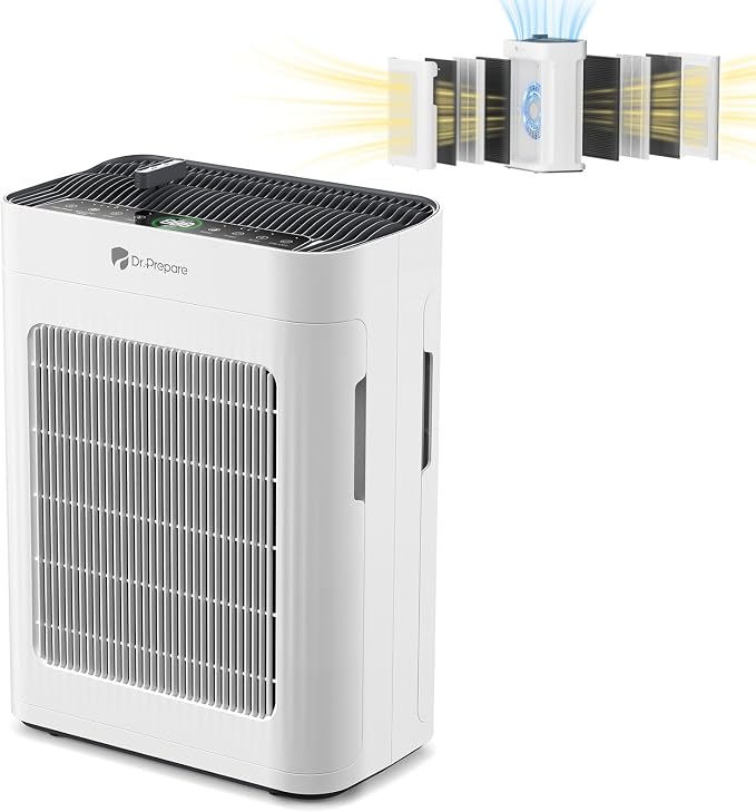 Air Purifier for Home Large Room up to 3000 ft², Dr.Prepare HEPA Double-Sided - Image 9