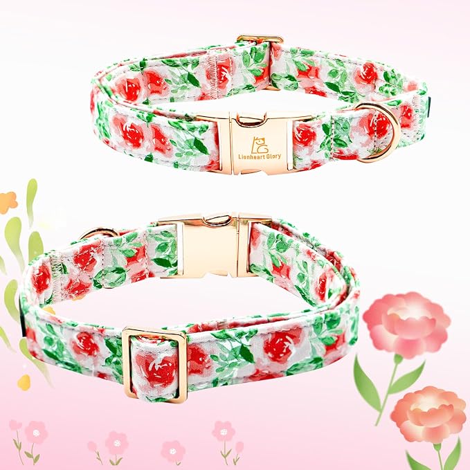 Lionheart glory Dog Collar Bow Collar Floral Dog Collar - Image 6