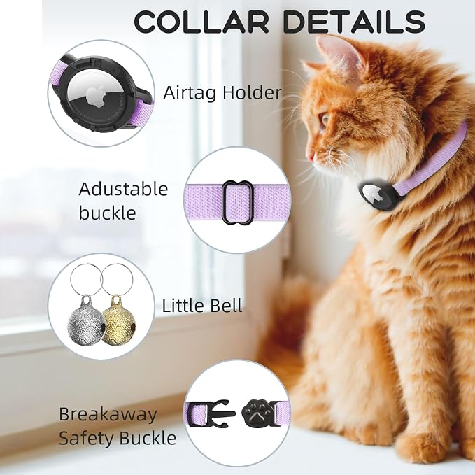 AirTag Cat Collars, Stretchy Collar - Image 5
