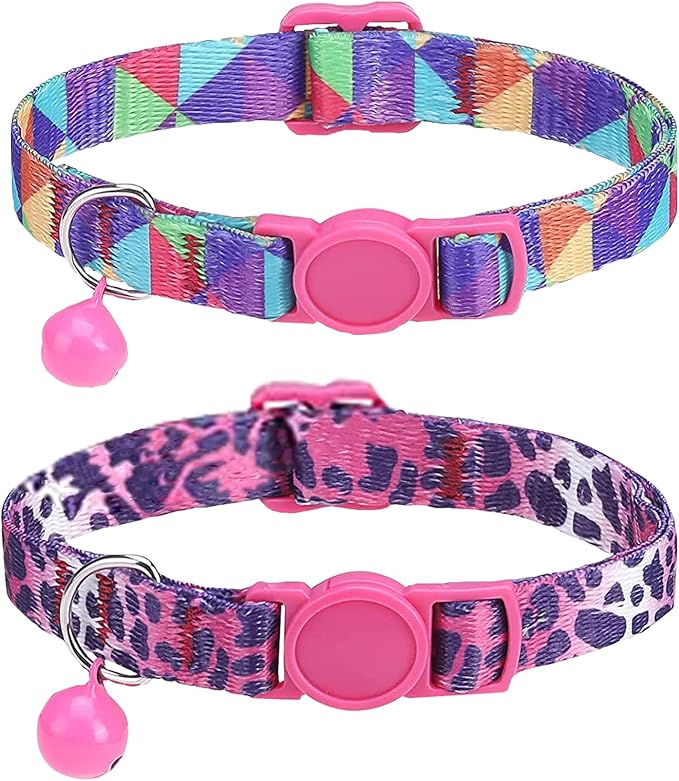 SOLMOONY Cute Cat Collar for Girl Boy, Colorful Breakaway Cat Collars by SOLMOONY