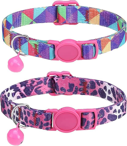 SOLMOONY Cute Cat Collar for Girl Boy, Colorful Breakaway Cat Collars by SOLMOONY