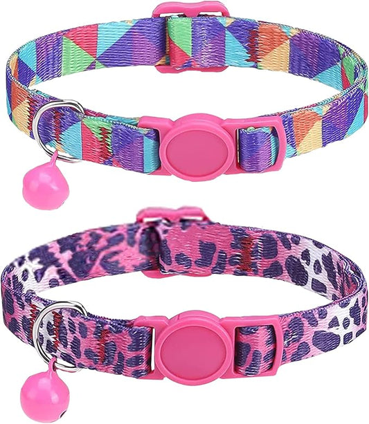 SOLMOONY Cute Cat Collar for Girl Boy, Colorful Breakaway Cat Collars by SOLMOONY