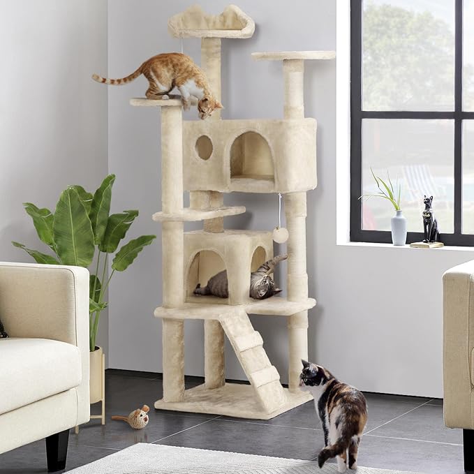 Yaheetech 62in Cat Tree Cat Tower - Image 2