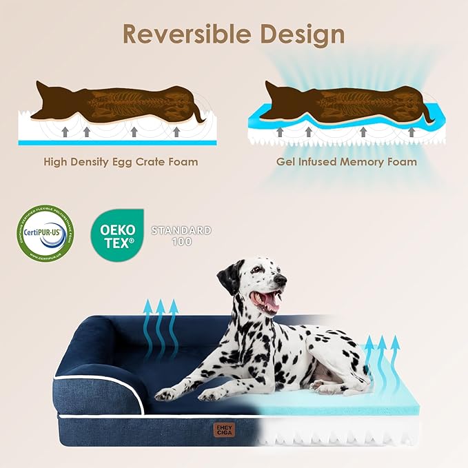 EHEYCIGA Orthopedic Dog Beds for Large Dogs, Waterproof Memory Foam Large Pet - Image 4
