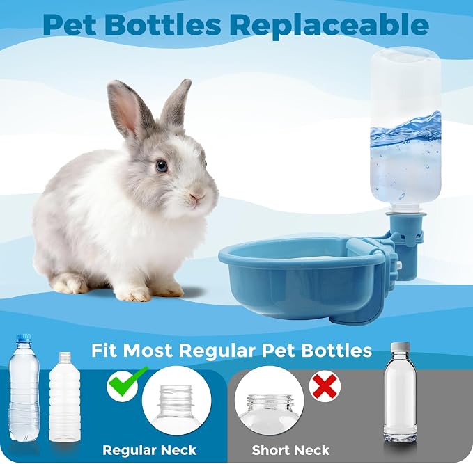 VANNON 16oz Pet Water Bottle, Gravity Dog Water Bowl Dispenser - Image 2