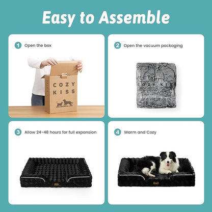 Orthopedic Dog Bed for Medium Small Size Dog, Soft and Warm Faux Fur Sofa for - Image 7