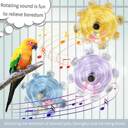 Parakeet Toys, Interactive Parrot Training Toys, Rotating Parrot Cage Bird Toys - Image 4