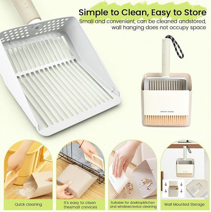 Metal Cat Litter Scooper with Holder, Stainless Steel Metal Litter Scoop - Image 5