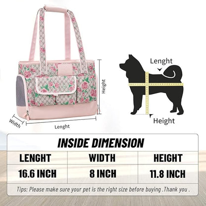Dog Carrier, Cat Carrier, Pet Carrier, Foldable Waterproof Premium PU Leather - Image 5