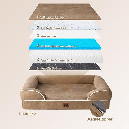EHEYCIGA Orthopedic Dog Beds for Extra Large Dogs, Waterproof Memory Foam XXL - Image 5