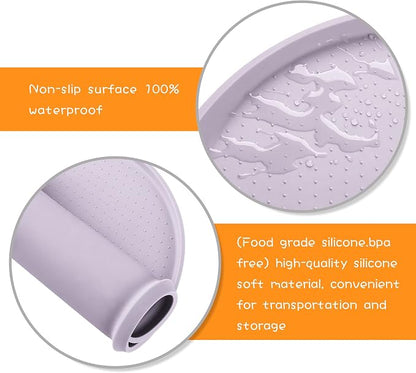 100% Waterproof 1.0" Raised Edge BPA Free Silicone Dog Food Mat, Pet Cat - Image 3