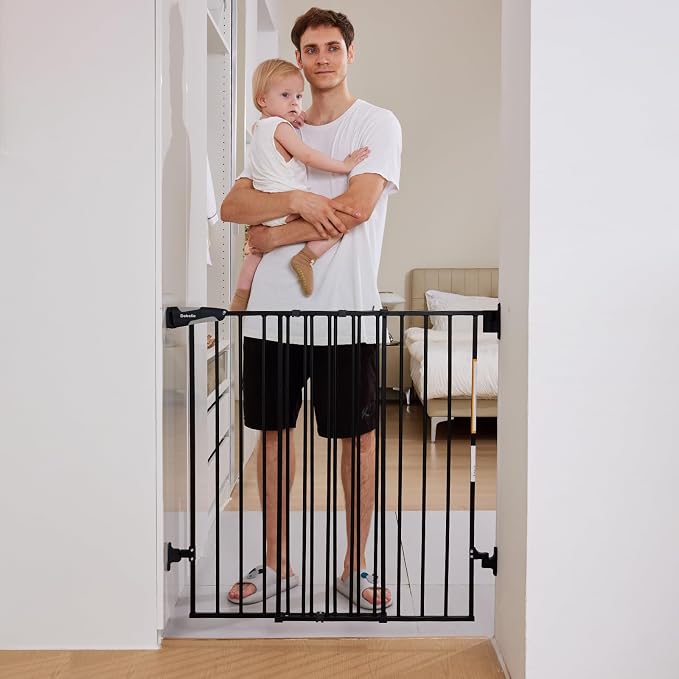 Babelio Baby Gate for Stairs & Doorways, 26-43" W 34" H Extra Tall| No Bottom - Image 8