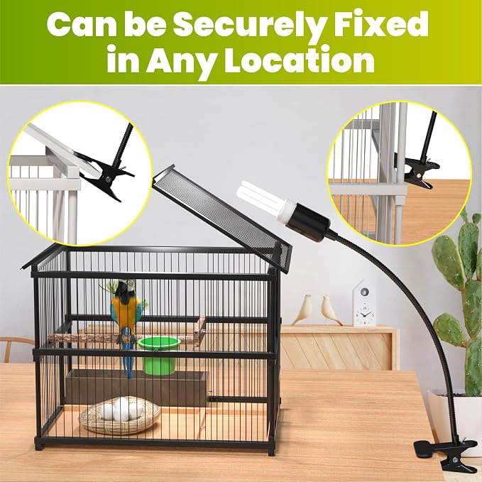 GlowUp Bird Cage Lighting Combo Kit, Clip Lamp - Image 2