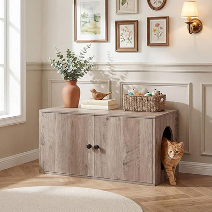 HOOBRO Cat Litter Box Enclosure, Hidden Litter Box Furniture - Image 4