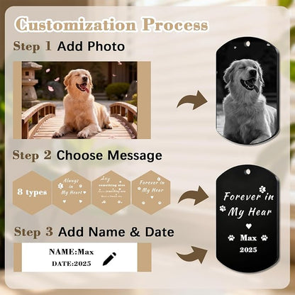 QYH Custom Memorial Dog Keychain - Image 3