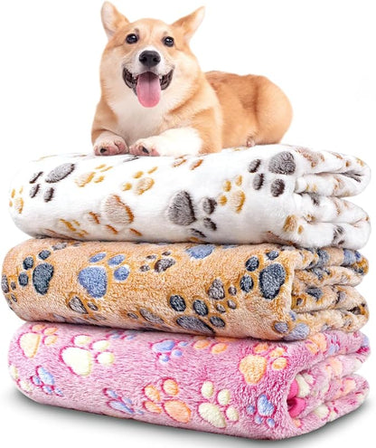 Dog Blankets for Small Medium Dogs Washable, 3 Pack Pet Blanket Washable 30" x by NXDZI
