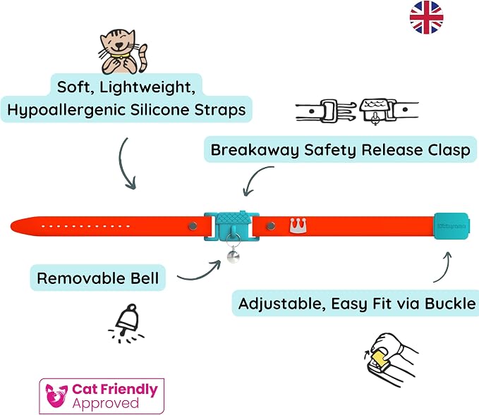 New Kittyrama Cat Collar with Bell. As Seen in Vogue. Breakaway, Quick Release - Image 3