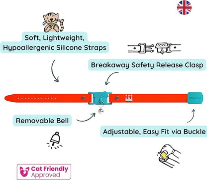 New Kittyrama Cat Collar with Bell. As Seen in Vogue. Breakaway, Quick Release - Image 3