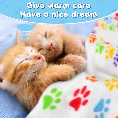 Eccliy 20 Pcs Puppy Blanket Pet Soft Fleece Dog Blankets Warm Felt Throw Sleep - Image 5