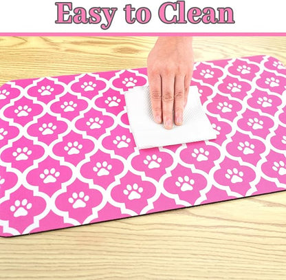 Dog Food Mat 16X24 Inch Pet Feeding Absorbent Mats - Image 6
