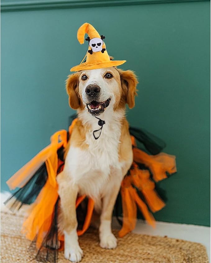 Lionheart glory Halloween Dog Hat Skull Headdress Funny Adjustable Soft Cute - Image 3