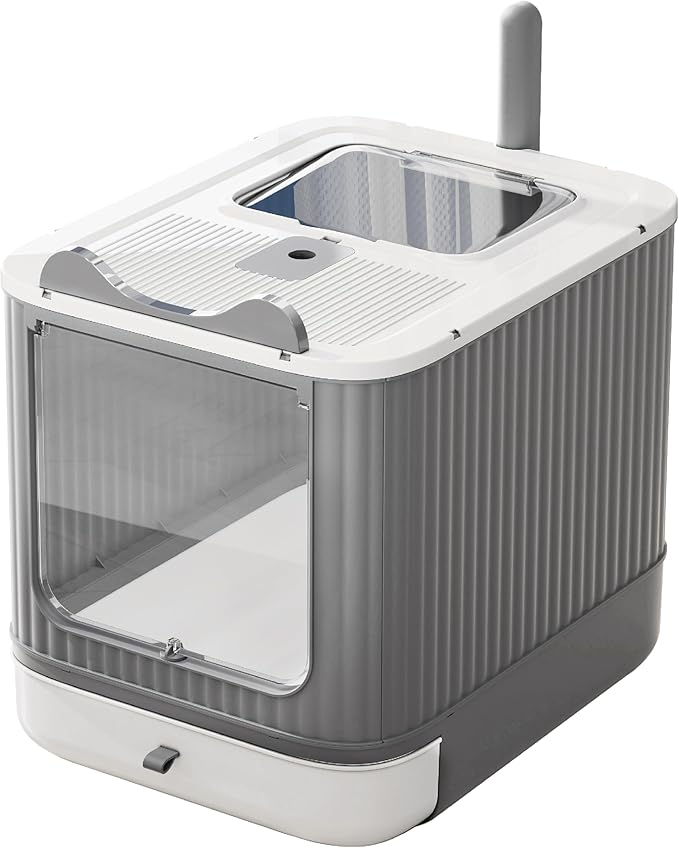 Upgraded Fully Enclosed Cat Litter Box by LCZLBRRD