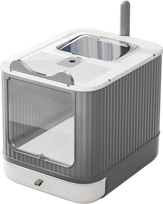 Upgraded Fully Enclosed Cat Litter Box by LCZLBRRD
