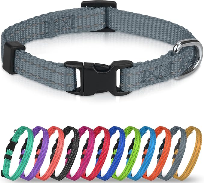 Joytale Small Dog Collar, Reflective and Adjustable Nylon Collar by Joytale