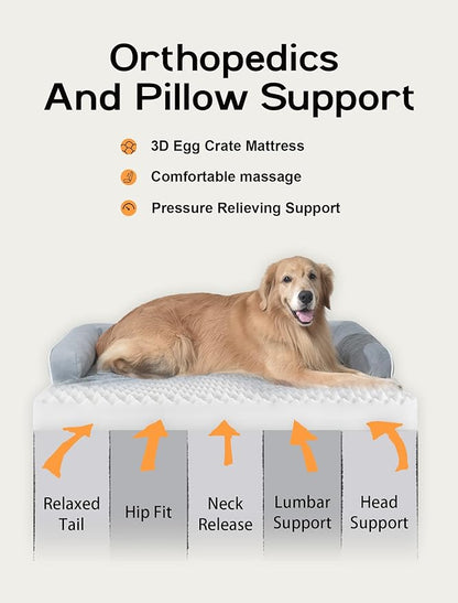 Extra Large Dog Bed Orthopedic Waterproof: Memory Foam Dog Bed - Image 3