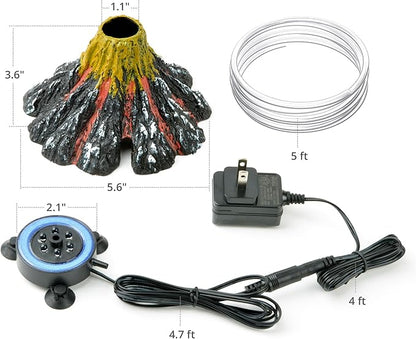 NICREW Aquarium Volcano Ornament Kit, Bubbler Decorations - Image 5