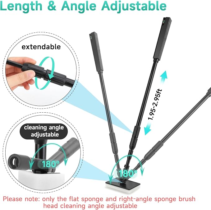 hygger 6-in-1 Aquarium Cleaning Tools, 6 Clean Heads - Image 3