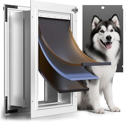 3-Flap Insulated Aluminum Dog Door by PETCOMING