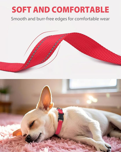 Joytale Small Dog Collar, Reflective and Adjustable Nylon Collar - Image 3