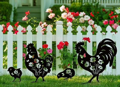 Metal Chicken Garden Decor for Outside, Decorative Garden Stakes Chicken Gifts - Image 6