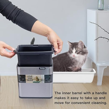 Universal Cat Litter Scoop Holder, Stainless Steel Small Portable Cat Litter - Image 5