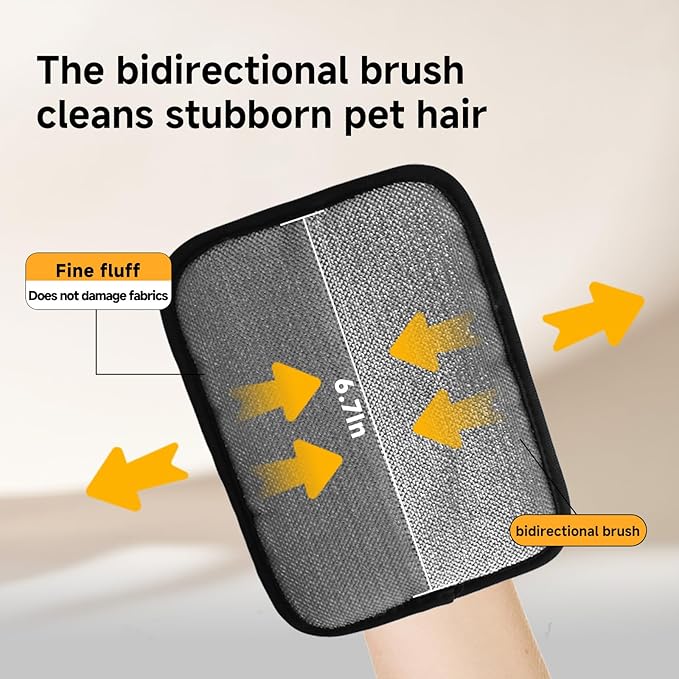 2-in-1 Pet Grooming Glove & Fabric Hair Remover - Image 4