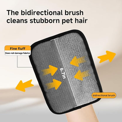 2-in-1 Pet Grooming Glove & Fabric Hair Remover - Image 4