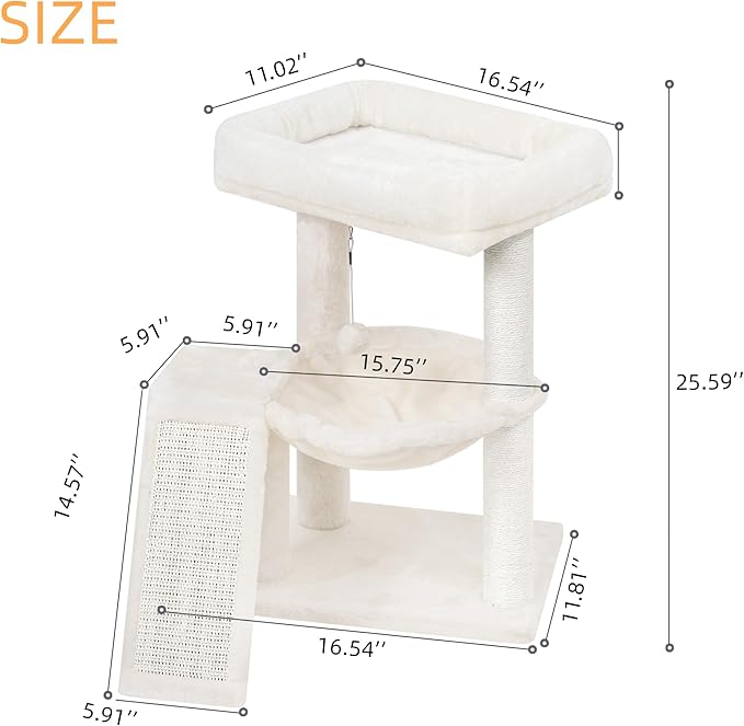 YOUPET Cat Tree with Cat Scratching Post - Image 2