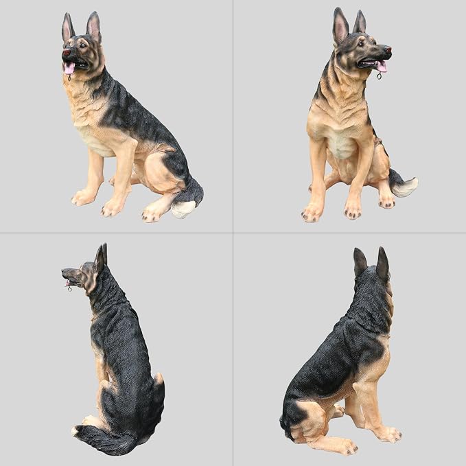 German Shepherd Statue Outdoor Decorations – Dog Statues Outdoor Sitting German - Image 4
