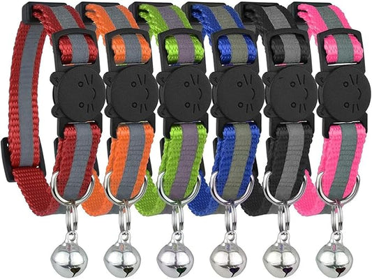 Reflective Cat Collar with Bell, Solid & Safe Collars by BemixPets