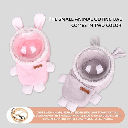 Hamster Carrier Rat Bag Cute Rabbit Shape Small Animal Sugar Glider Travel - Image 5